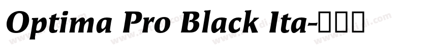 Optima Pro Black Ita字体转换